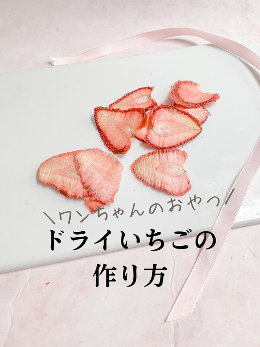犬おやつ ドライいちごの作り方