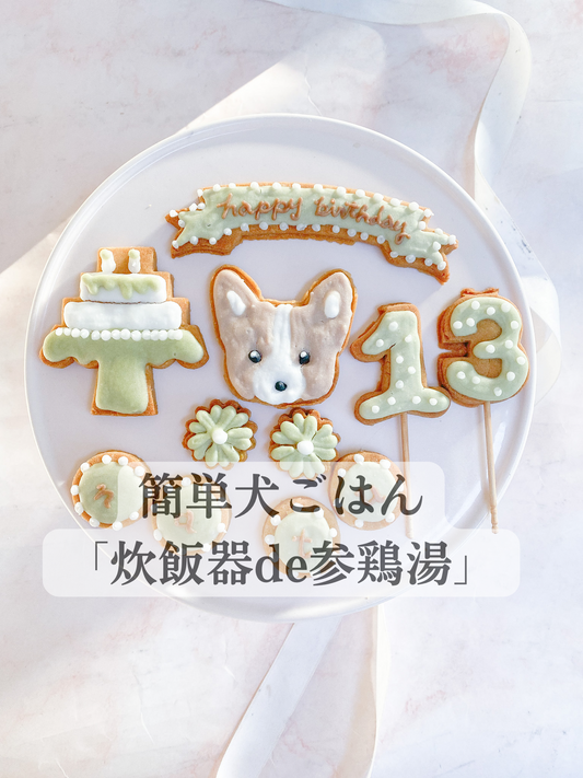 簡単犬ごはん「炊飯器de参鶏湯」