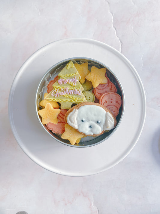 犬用クッキー缶 クリスマス