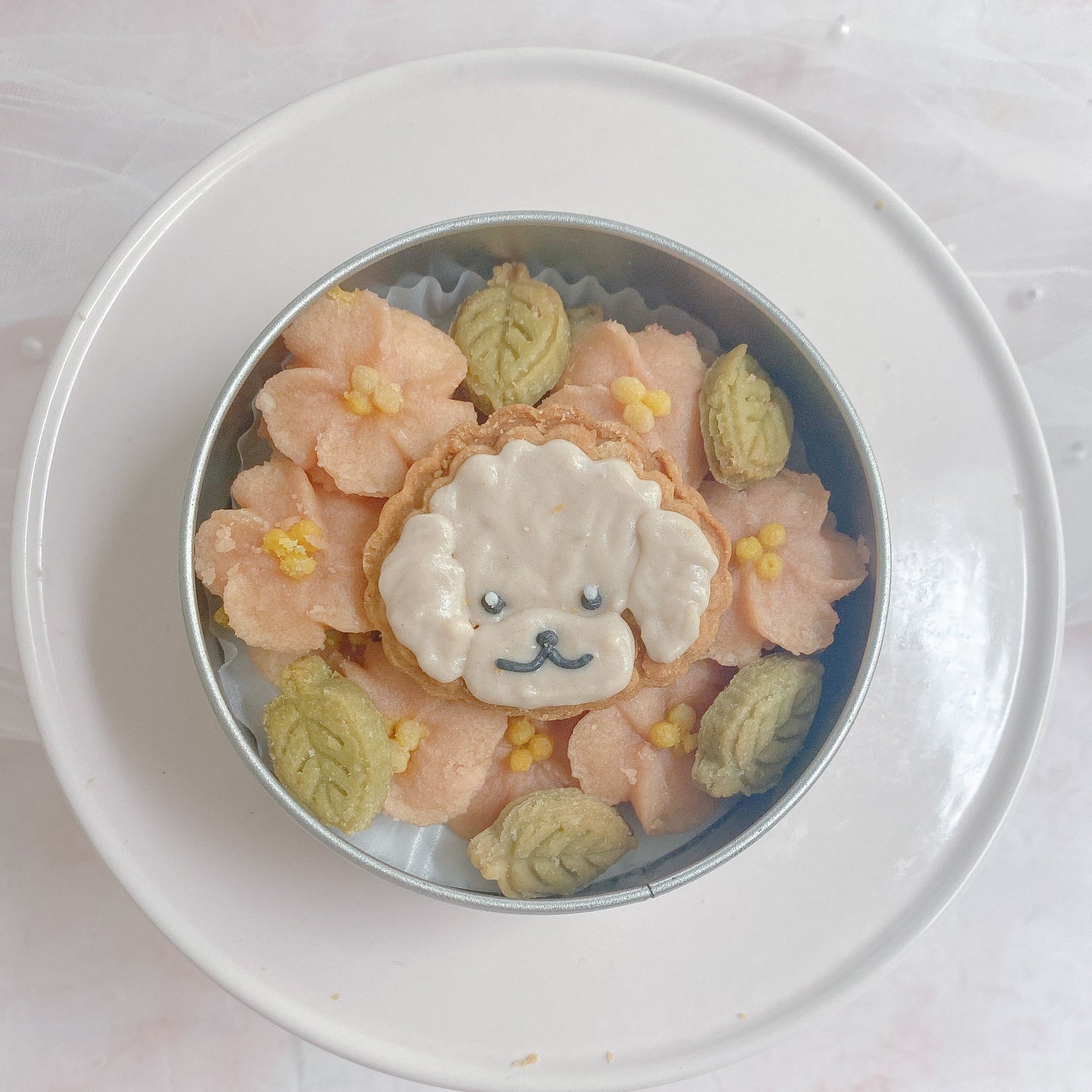 うちの子クッキー缶 お花畑