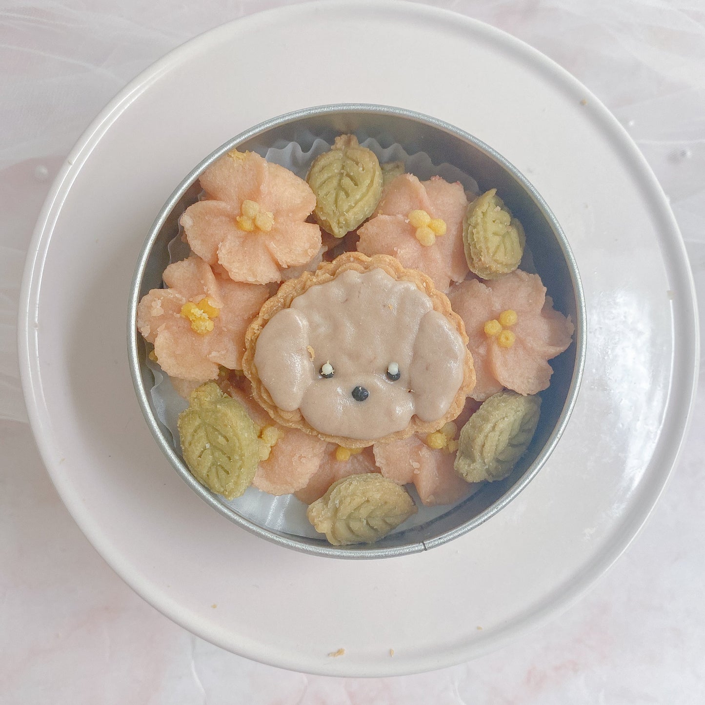 うちの子クッキー缶 お花畑