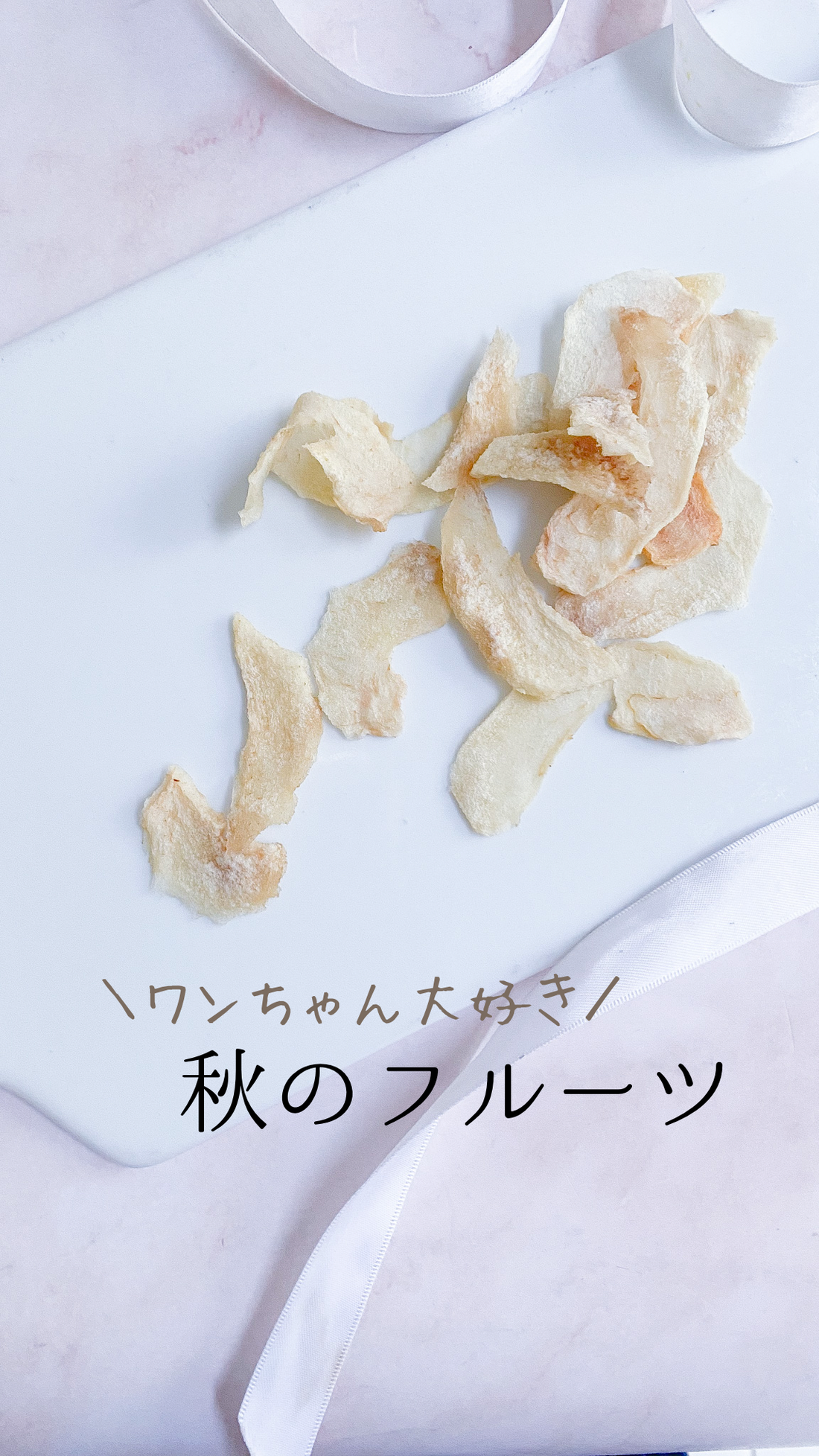 ワンちゃん大好き　秋のフルーツ