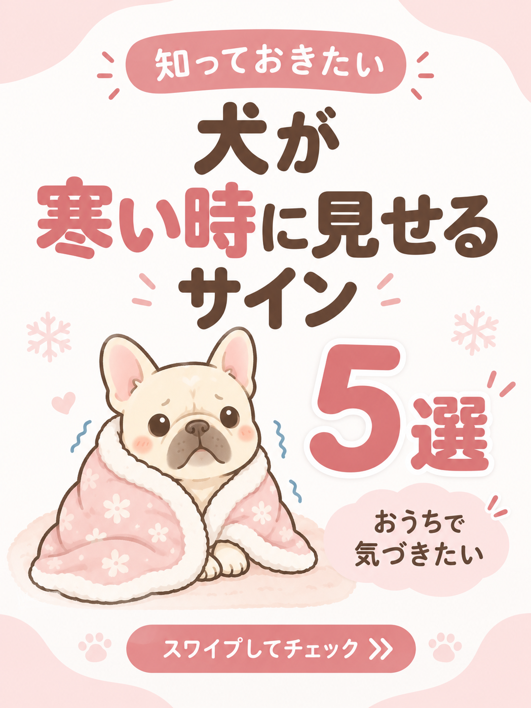 犬が寒い時に見せるサイン