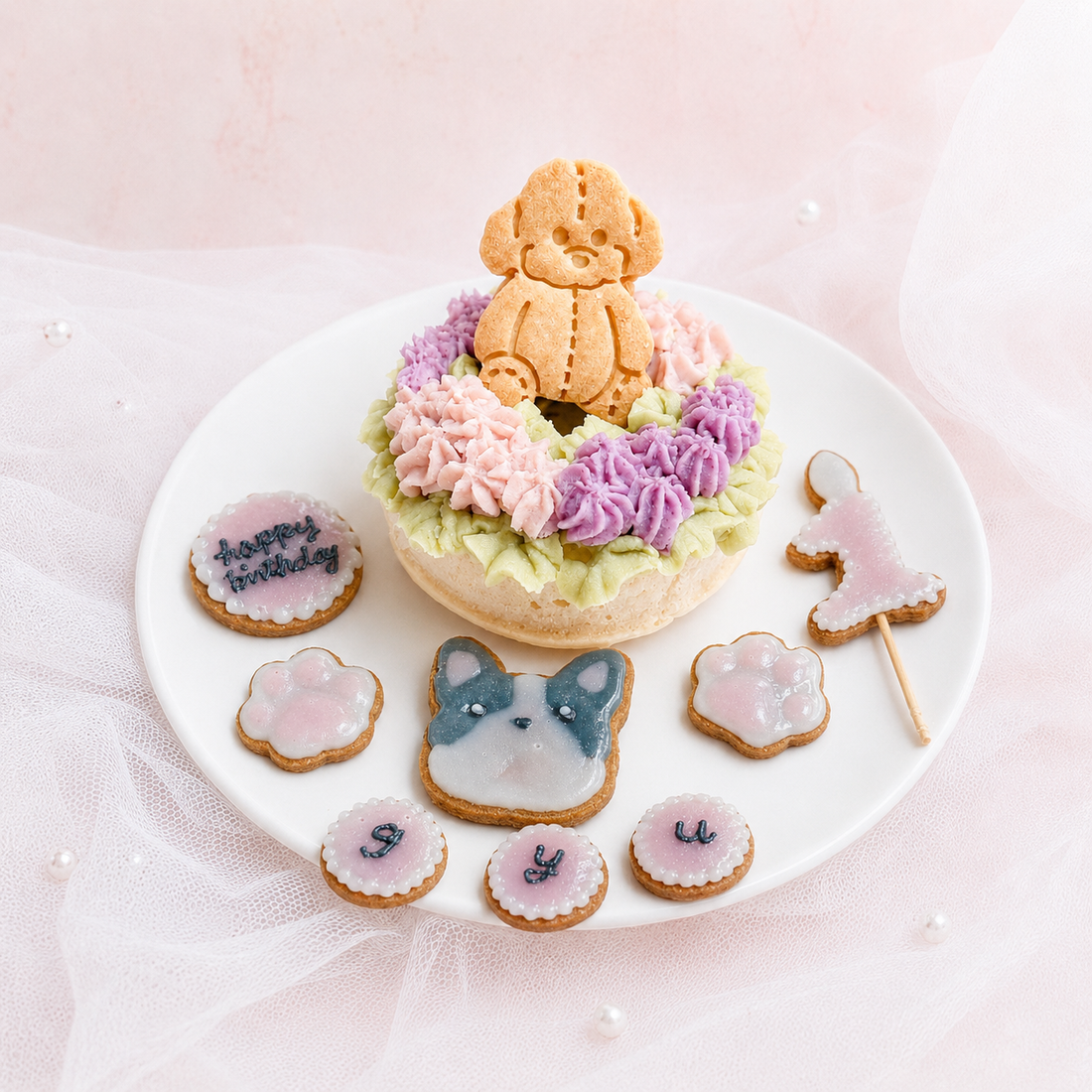 うちの子お花畑ケーキ
