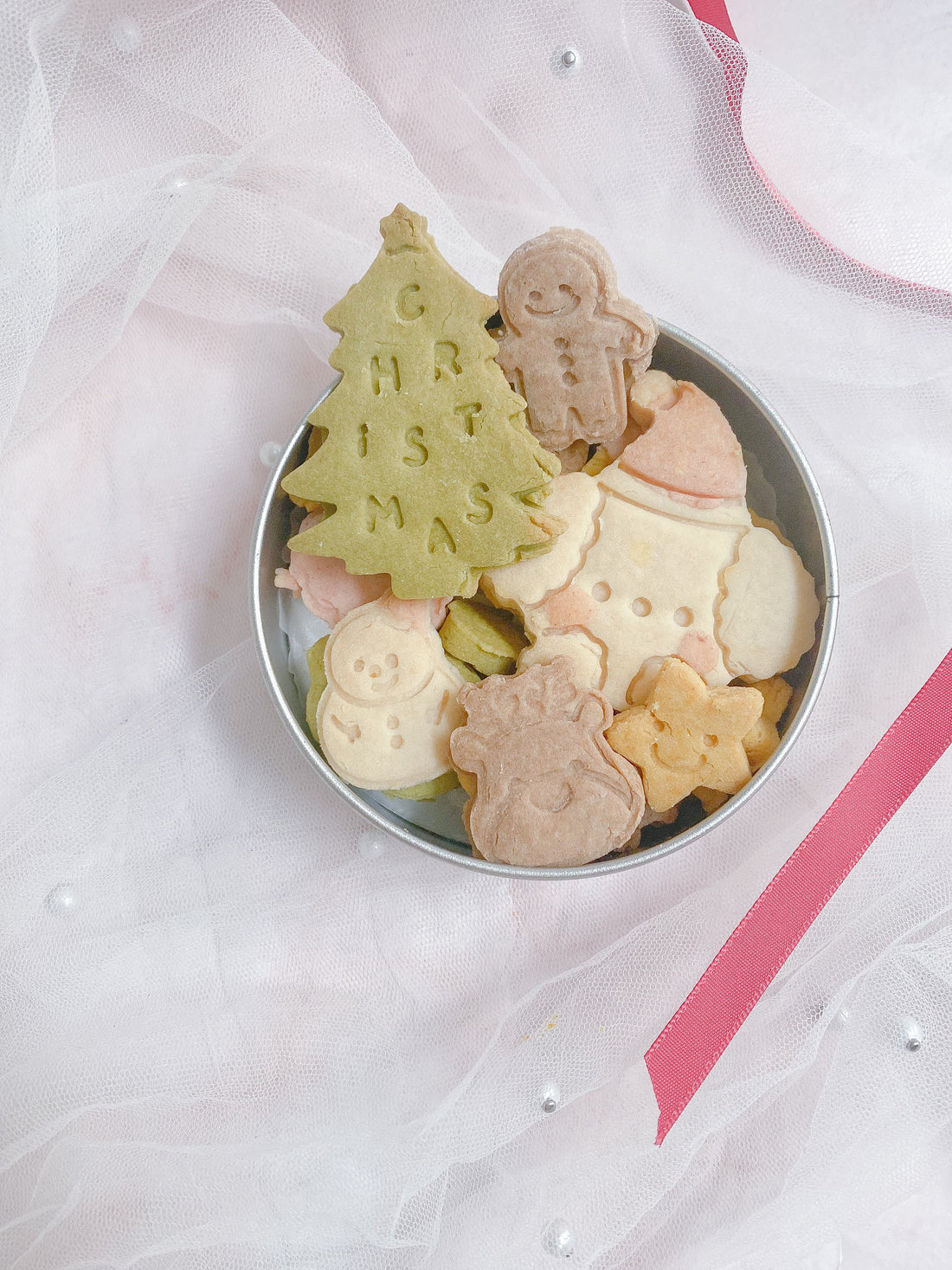 犬用クリスマスクッキー缶