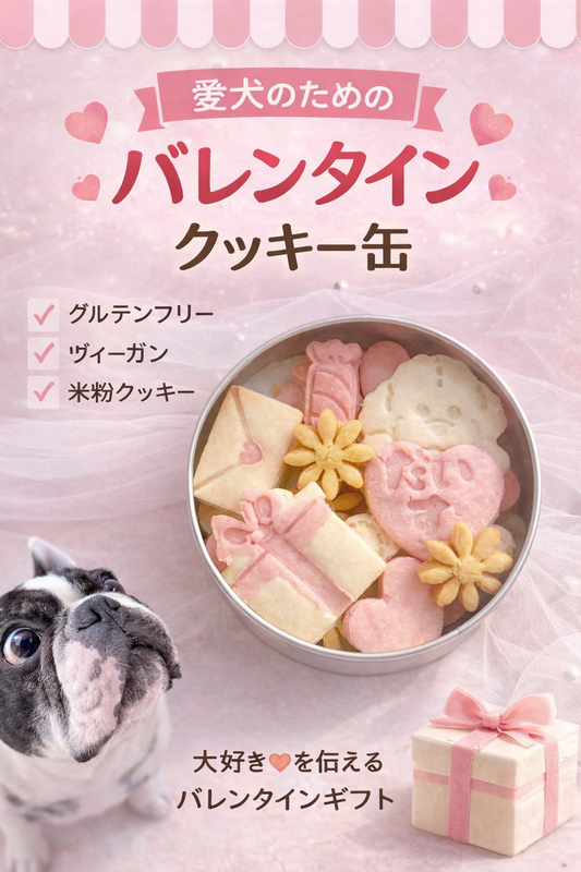 犬用クッキー缶バレンタイン
