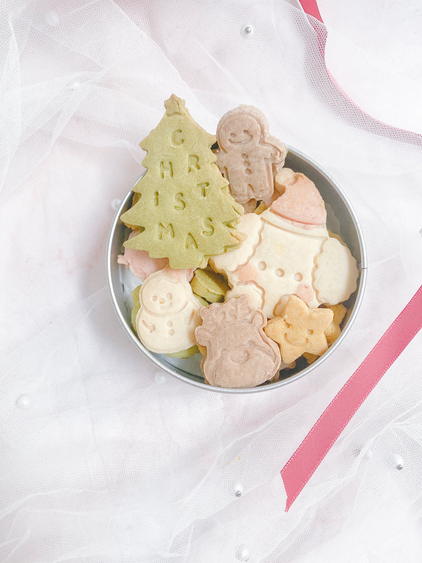 犬用クッキー缶　クリスマス